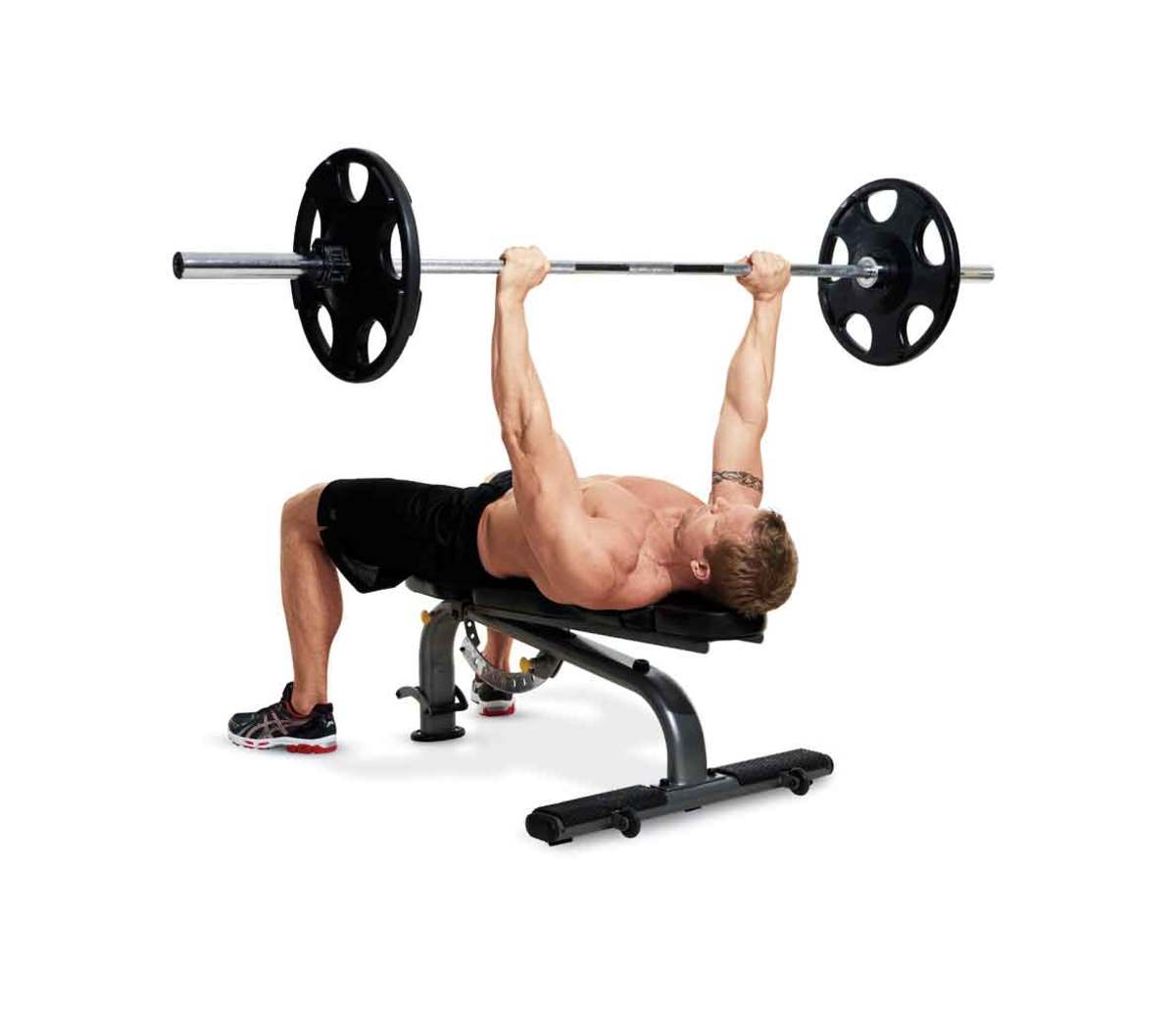Man Lighting Weights on a Bench