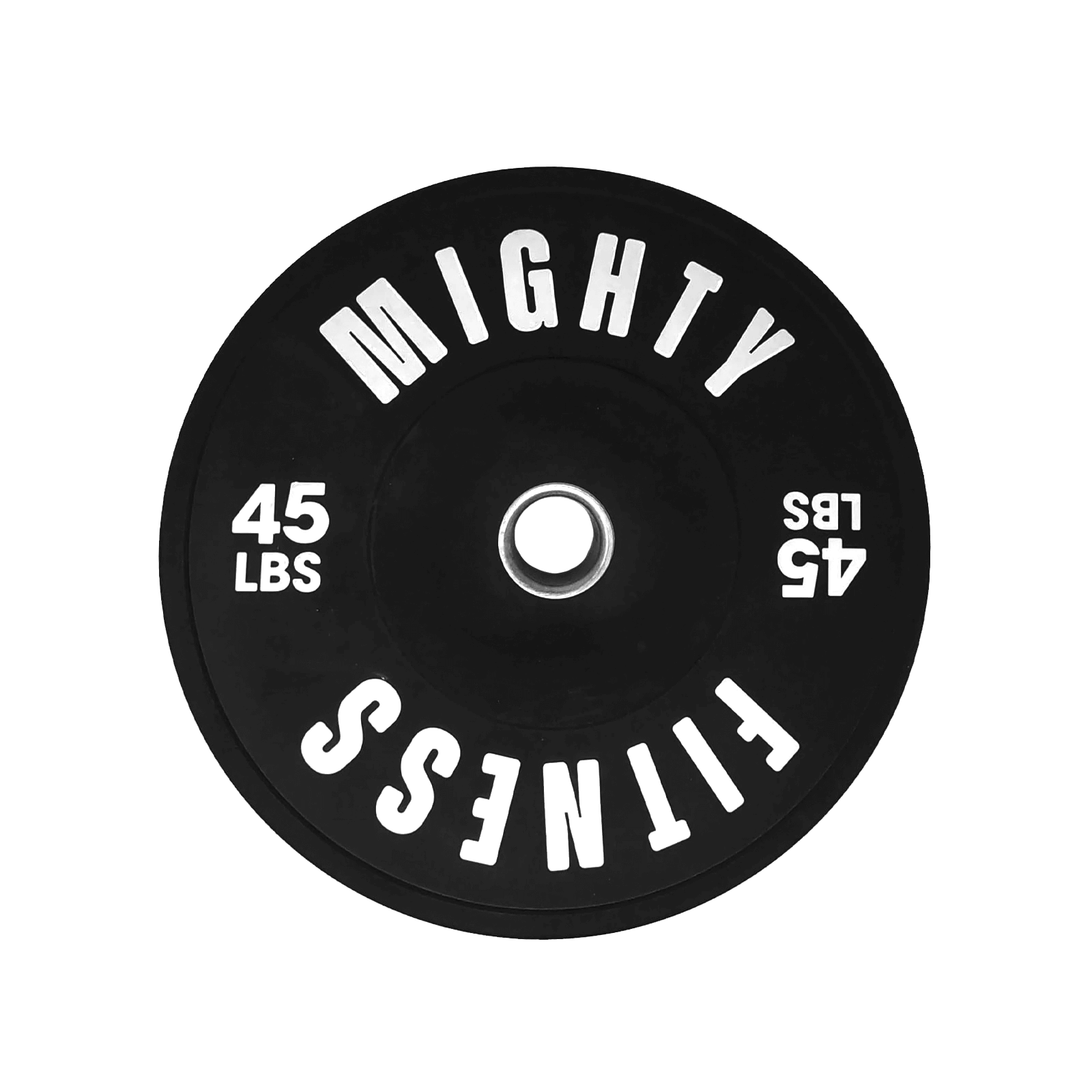 Mighty Fitness Bumper Plate rubber olympic 2 inch. 45 lb