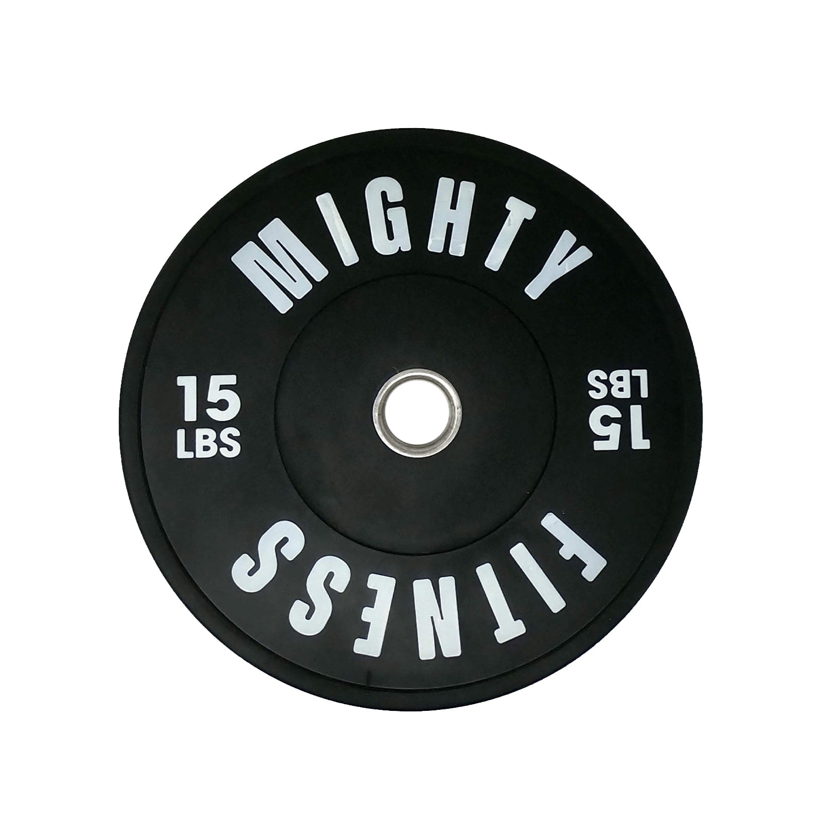 Mighty Fitness Bumper Plate rubber olympic 2 inch. 15 lb