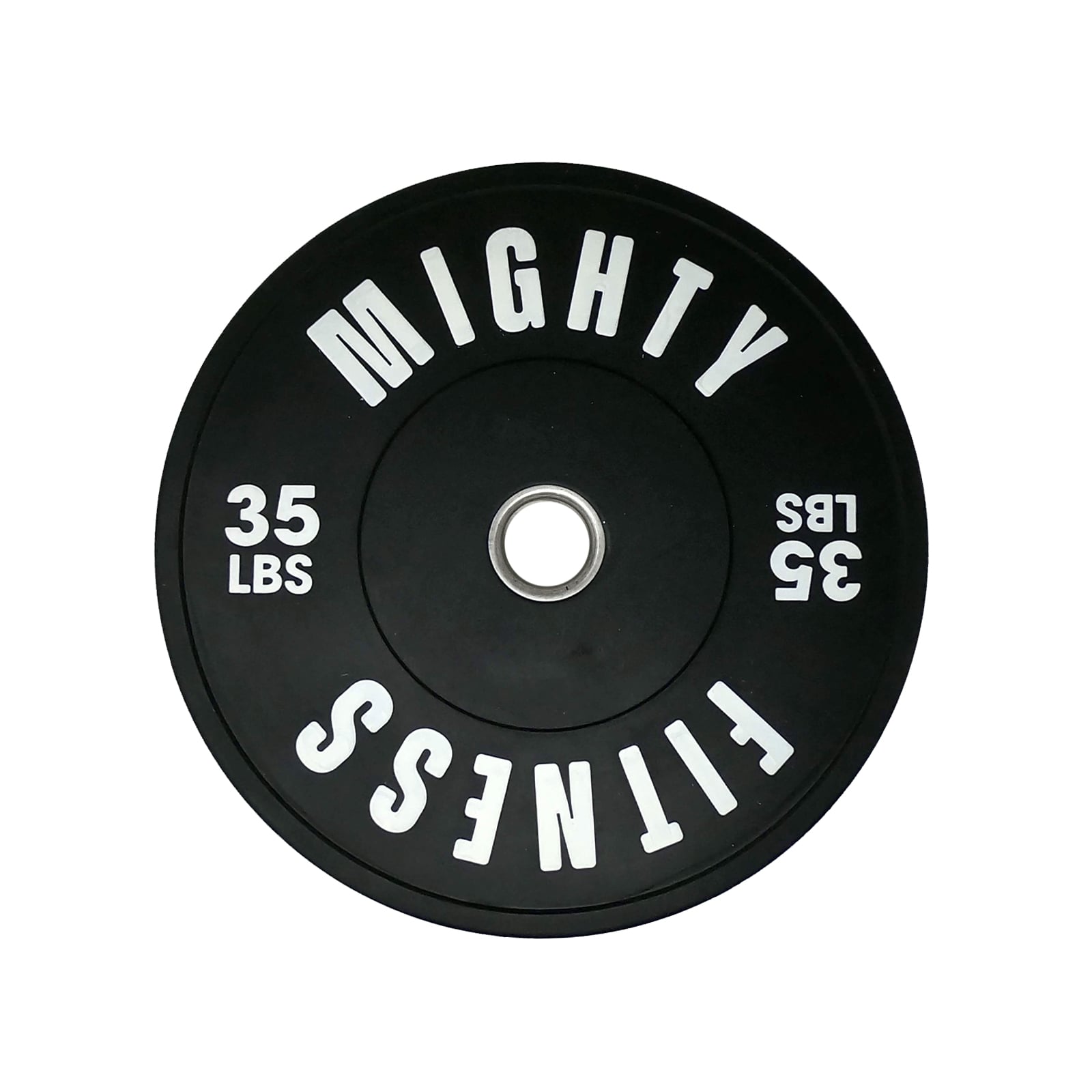 Mighty Fitness Bumper Plate rubber olympic 2 inch. 35 lb