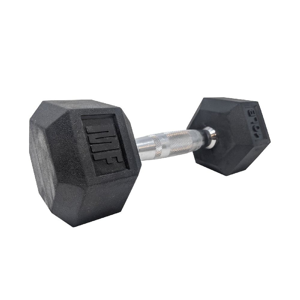 Mightyfitness HEX Dumbbells - Weight Training - Rubber Hex _ Mighty Fitness 10lbs