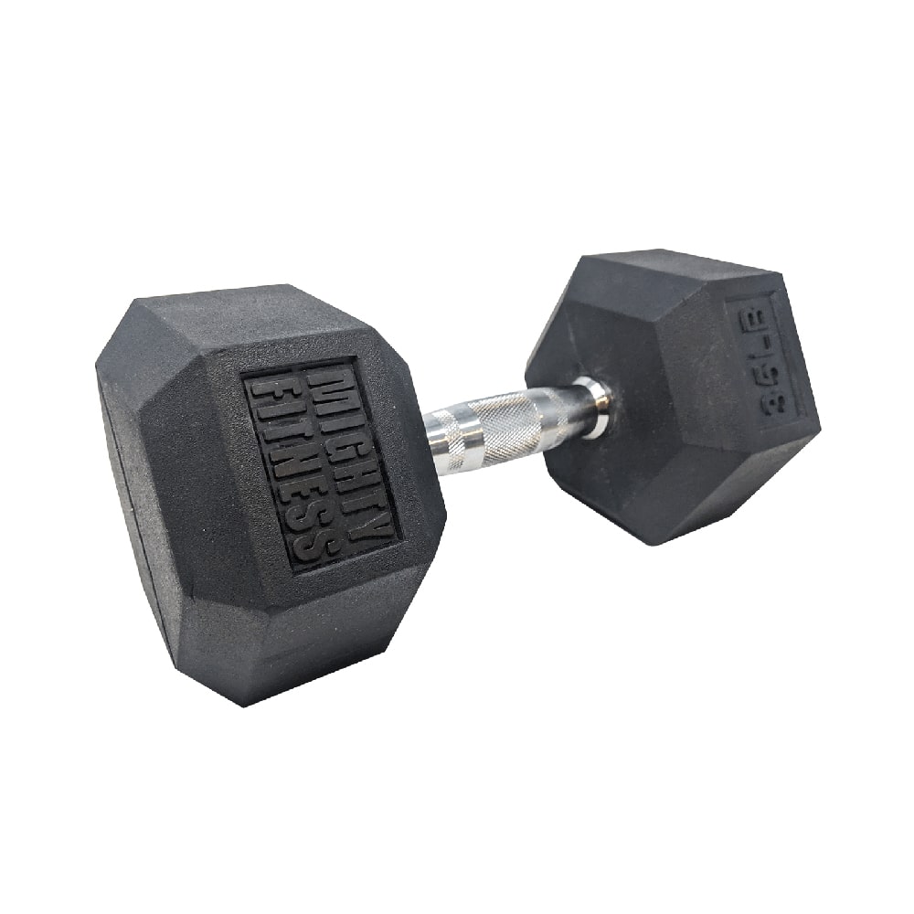 Mightyfitness HEX Dumbbells - Weight Training - Rubber Hex _ Mighty Fitness 35lbs
