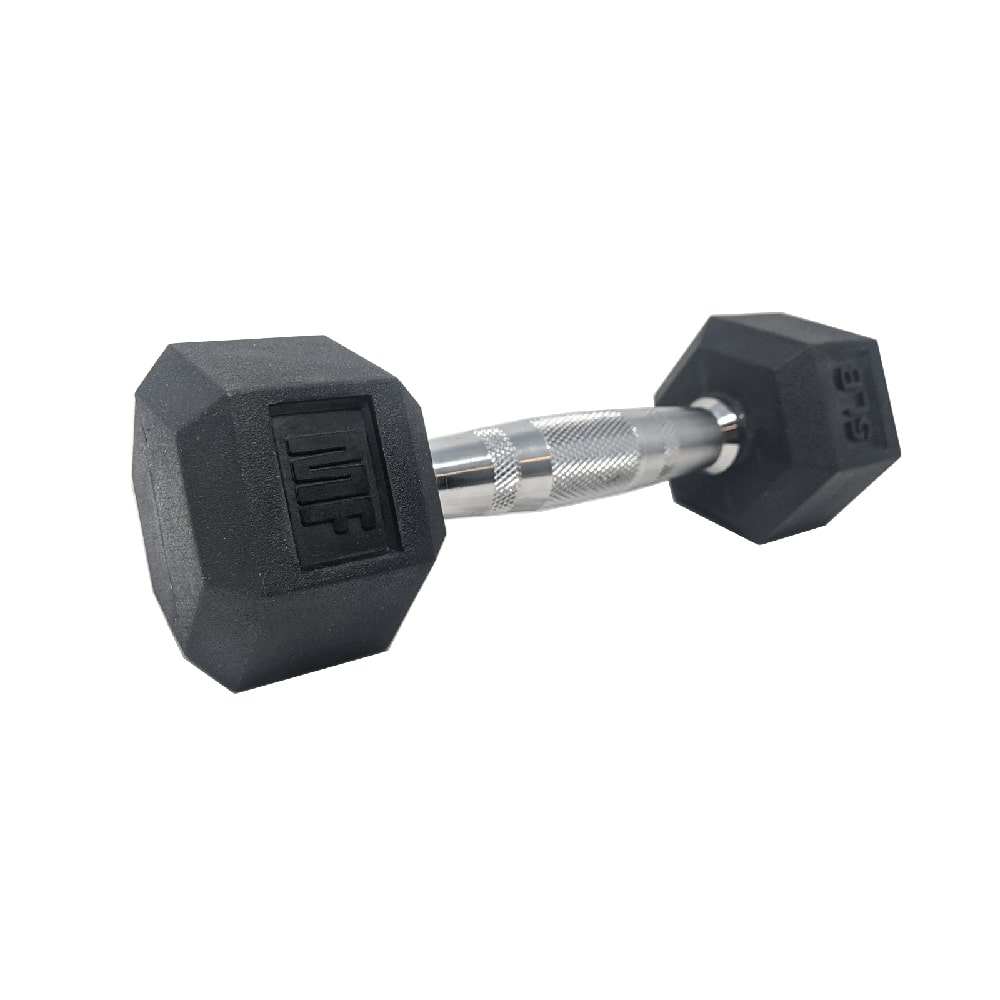 Mightyfitness HEX Dumbbells - Weight Training - Rubber Hex _ Mighty Fitness 5lbs
